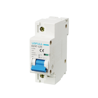 USFULL short circuit DC MCB DZ47-125 1-125A 250V 500V 750V 1000V DC breaker for 125amp DC solar mcb